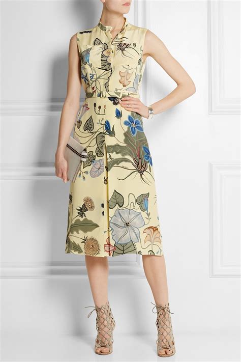 gucci printed silk and wool cady maxi dress|Gucci Dresses for Women .